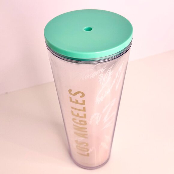 Starbucks 24 oz Los Angeles Palm Tree Tumbler Travel Cold Cup without Straw - Picture 3 of 3